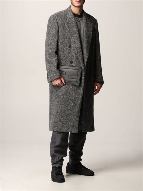 fendi coat grey|FENDI: coat for man .